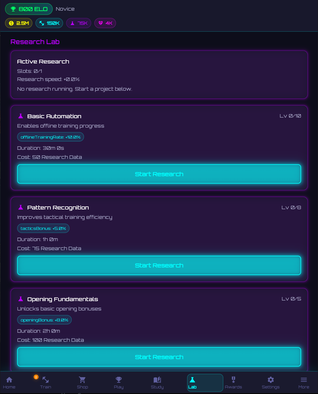 Chess Master Quest openings and study screenshot